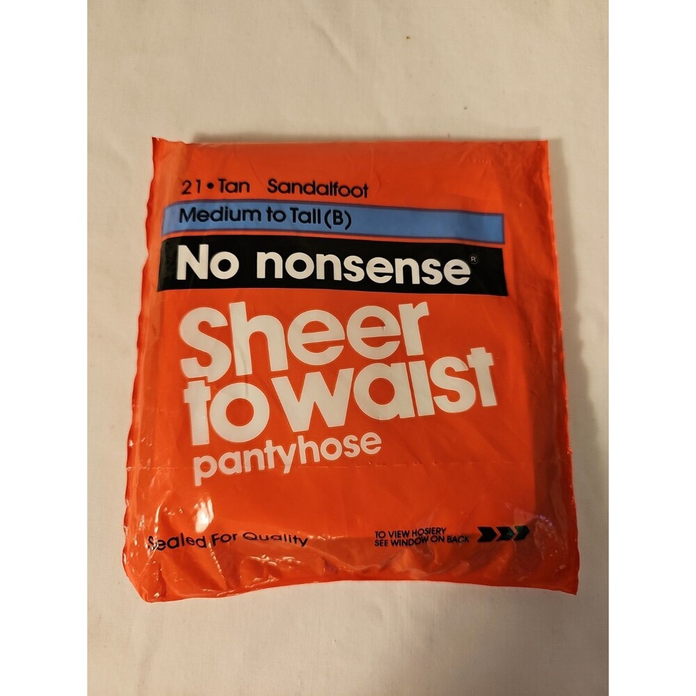 Vintage No Nonsense 21- Tan Sheer to waist Pantyhose Size Medium to Tall B